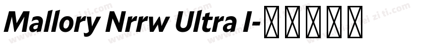 Mallory Nrrw Ultra I字体转换